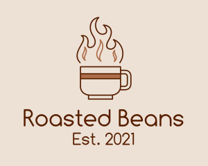 Hot Dark Roast Coffee  logo design