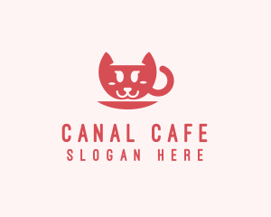 Cat Cup Cafe logo design