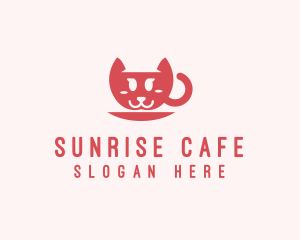 Cat Cup Cafe logo design