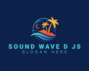 Surfing Resort Beach logo design