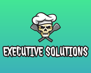 Skull Spatula Chef  logo design