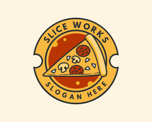 Pizza Food Pizzeria logo design