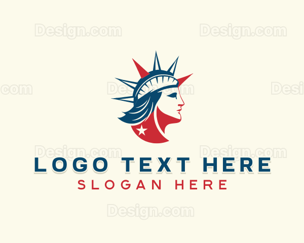 America Lady Liberty Logo