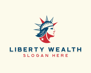 America Lady Liberty logo design