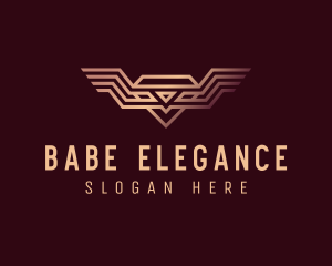 Luxury Diamond Wings logo design