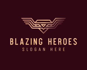 Luxury Diamond Wings logo design