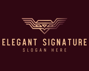 Luxury Diamond Wings logo design