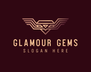 Luxury Diamond Wings logo design