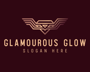 Luxury Diamond Wings logo design