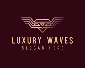 Luxury Diamond Wings logo design