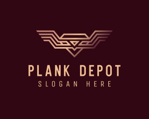 Luxury Diamond Wings logo design