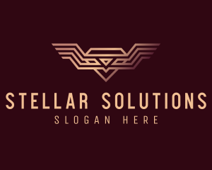 Luxury Diamond Wings logo design