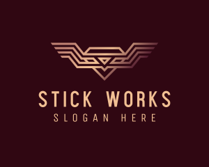 Luxury Diamond Wings logo design