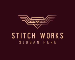 Luxury Diamond Wings logo design