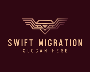 Luxury Diamond Wings logo design