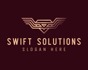 Luxury Diamond Wings logo design