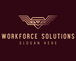 Luxury Diamond Wings logo design