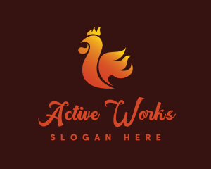 Spicy Chicken Flame logo design