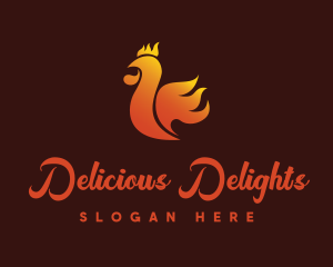 Spicy Chicken Flame logo design