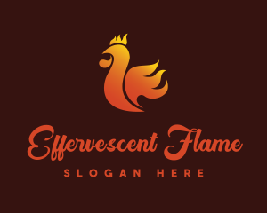 Spicy Chicken Flame logo design