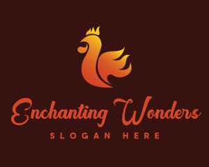 Spicy Chicken Flame logo design