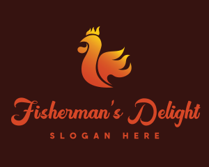 Spicy Chicken Flame logo design