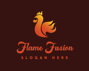 Spicy Chicken Flame logo design