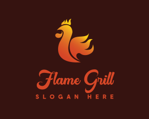 Spicy Chicken Flame logo design