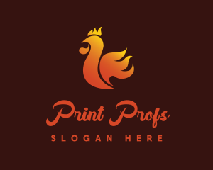 Spicy Chicken Flame logo design