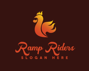 Spicy Chicken Flame logo design