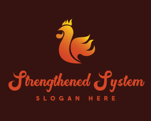 Spicy Chicken Flame logo design