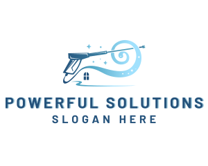 Power Washer House Cleaning logo design