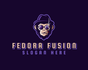 Monkey Boss Fedora logo design