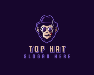 Monkey Boss Fedora logo design