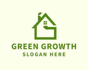 Green Eco House  logo design