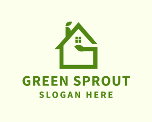 Green Eco House  logo design