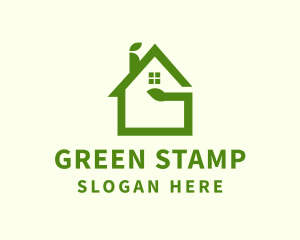 Green Eco House  logo design