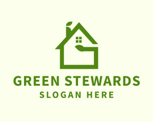 Green Eco House  logo design