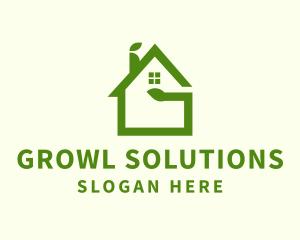 Green Eco House  logo design