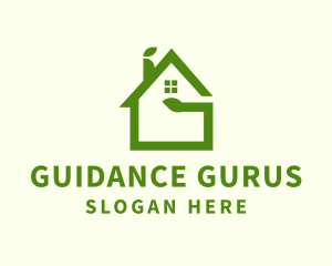 Green Eco House  logo design