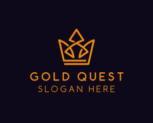 Gold King Crown logo design