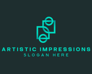 Geometric Gradient Company  logo design