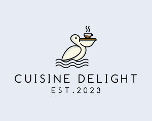 Pelican Bird Coffee logo design