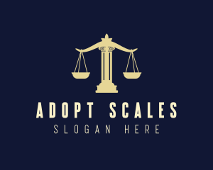 Justice Pillar Scale logo design