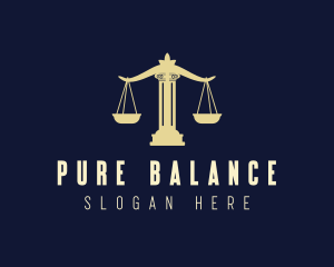 Justice Pillar Scale logo design