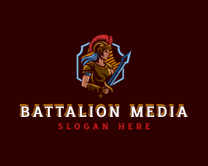 Gladiator Woman Gaming logo design