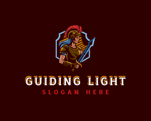 Gladiator Woman Gaming logo design