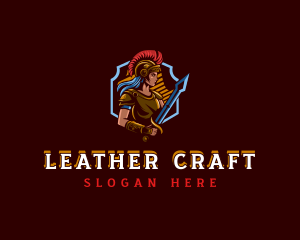 Gladiator Woman Gaming logo design