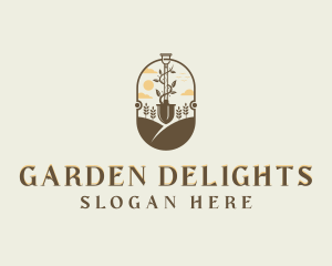 Gardening Shovel Landscaping logo design