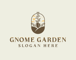 Gardening Shovel Landscaping logo design